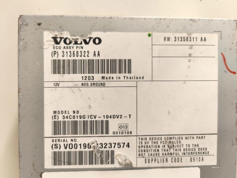 Centralina Amplificatore Acustico 31360322 Volvo V70 III 2008