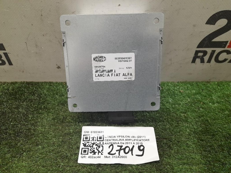 Centralina Amplificatore Antenna 51833631 Lancia Ypsilon III 2011