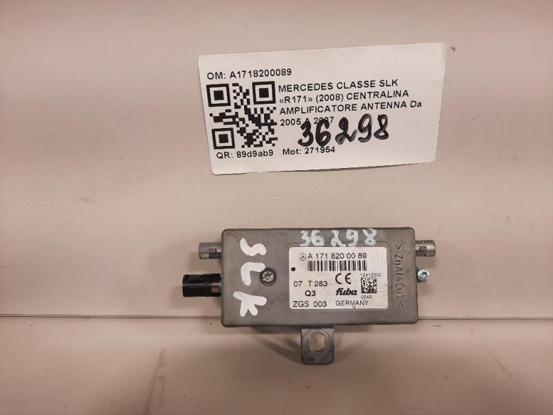 Centralina Amplificatore Antenna A1718200089 Mercedes Classe SLK R171 2008