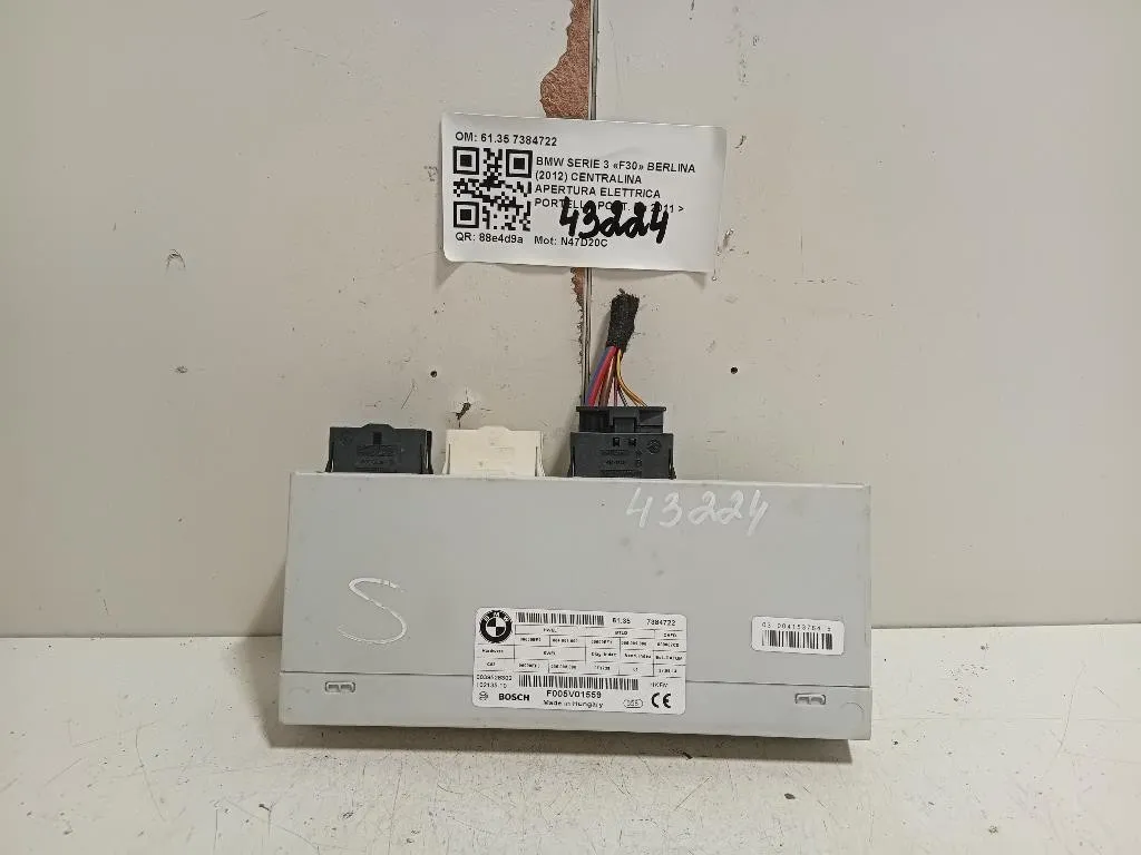 Centralina Apertura Elettrica Portello POST 6135 7384722 Bmw Serie 3 F30 Berlina 2012