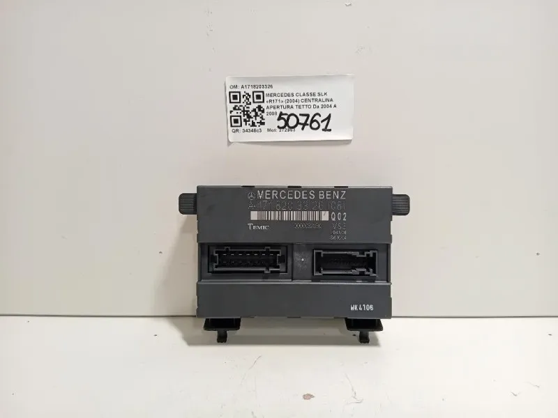 Centralina Apertura Tetto A1718203326 Mercedes Classe SLK R171 2004
