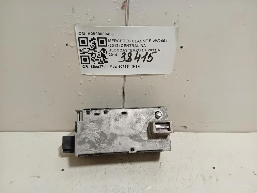 Centralina Bloccasterzo A0999000400 Mercedes Classe B W246 2012