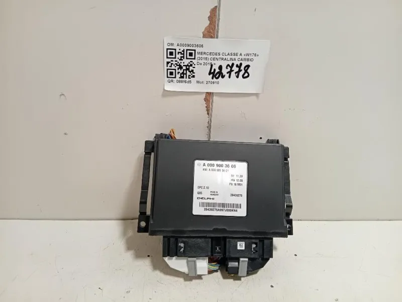Centralina Cambio A0009003606 Mercedes Classe A W176 2015