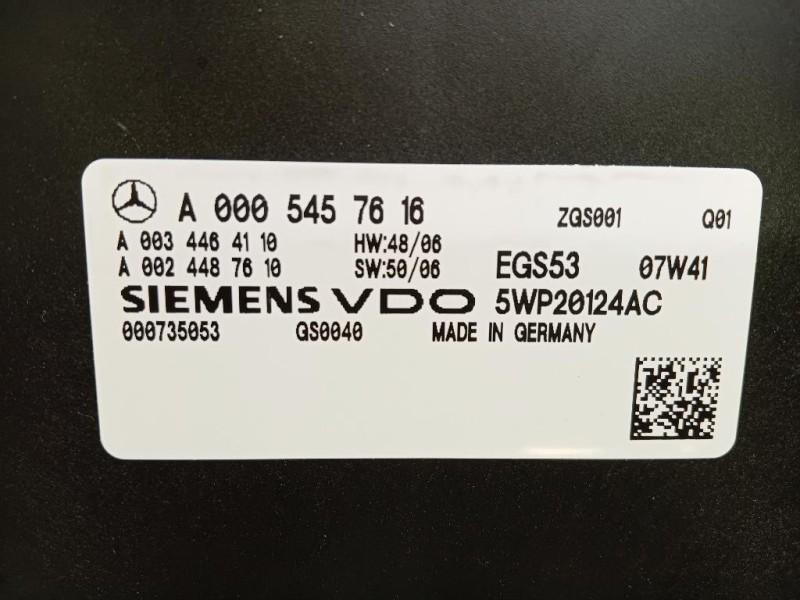 Centralina Cambio Autrevisionata 5WP20124AC Mercedes Classe C W204 2007