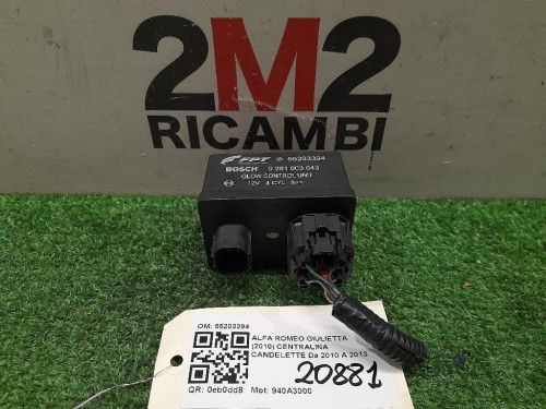 Centralina Candelette 55203394 Alfa Romeo Giulietta 2010