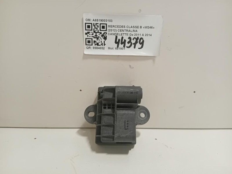 Centralina Candelette A6519003103 Mercedes Classe B W246 2012