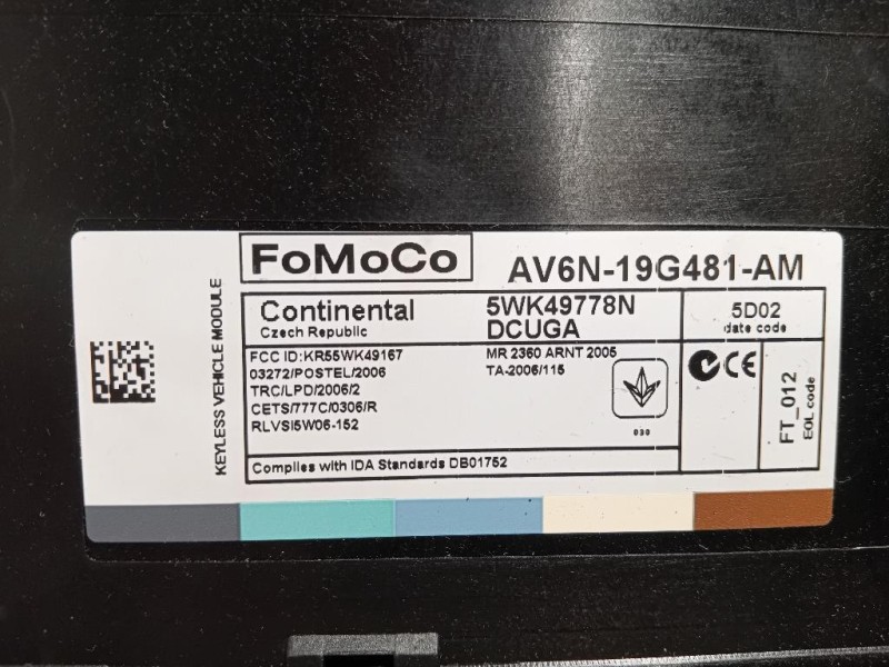 Centralina Chiusura Centralizzata AV6N-19G481-AM Ford KUGA II 2013