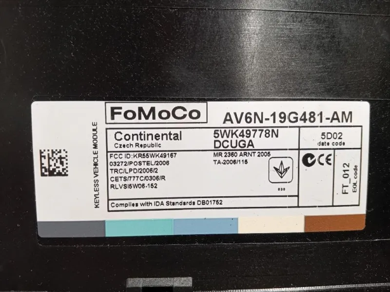 Centralina Chiusura Centralizzata AV6N-19G481-AM Ford KUGA II 2013