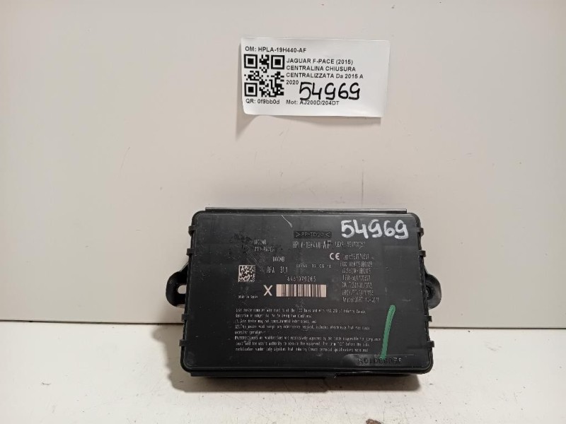 Centralina Chiusura Centralizzata HPLA-19H440-AF Jaguar F-pace 2015