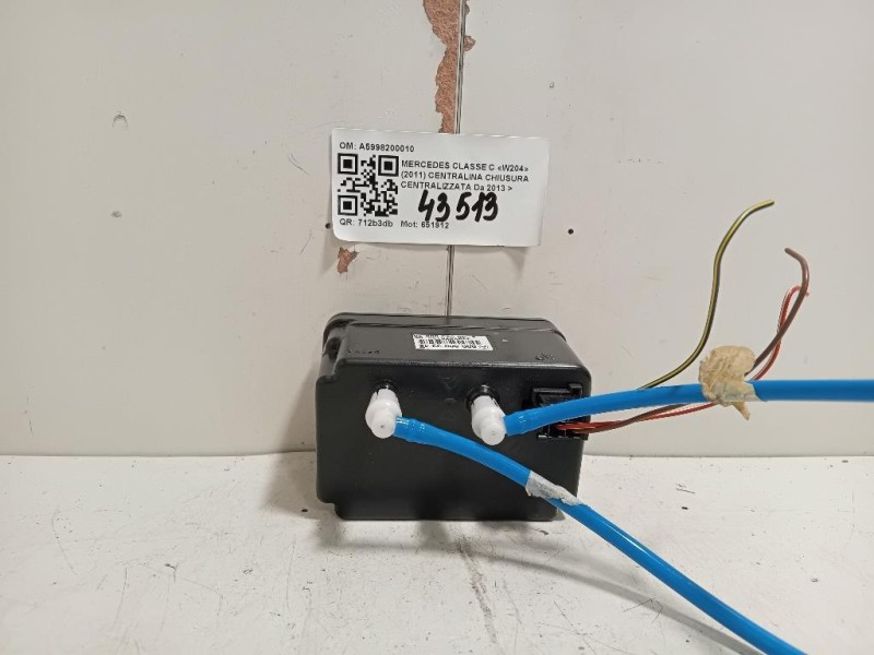 Centralina Chiusura Centralizzata A5998200010 Mercedes Classe C W204 2011