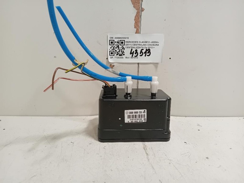 Centralina Chiusura Centralizzata A5998200010 Mercedes Classe C W204 2011