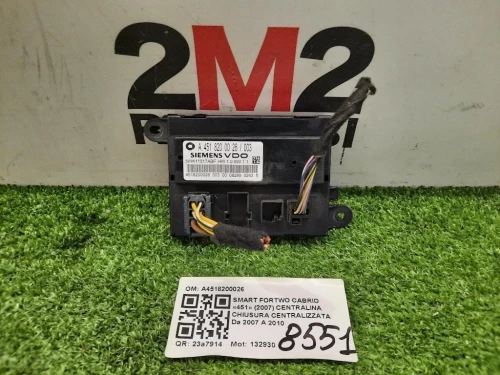 Centralina Chiusura Centralizzata A4518200026 Smart Fortwo Cabrio 451 2007