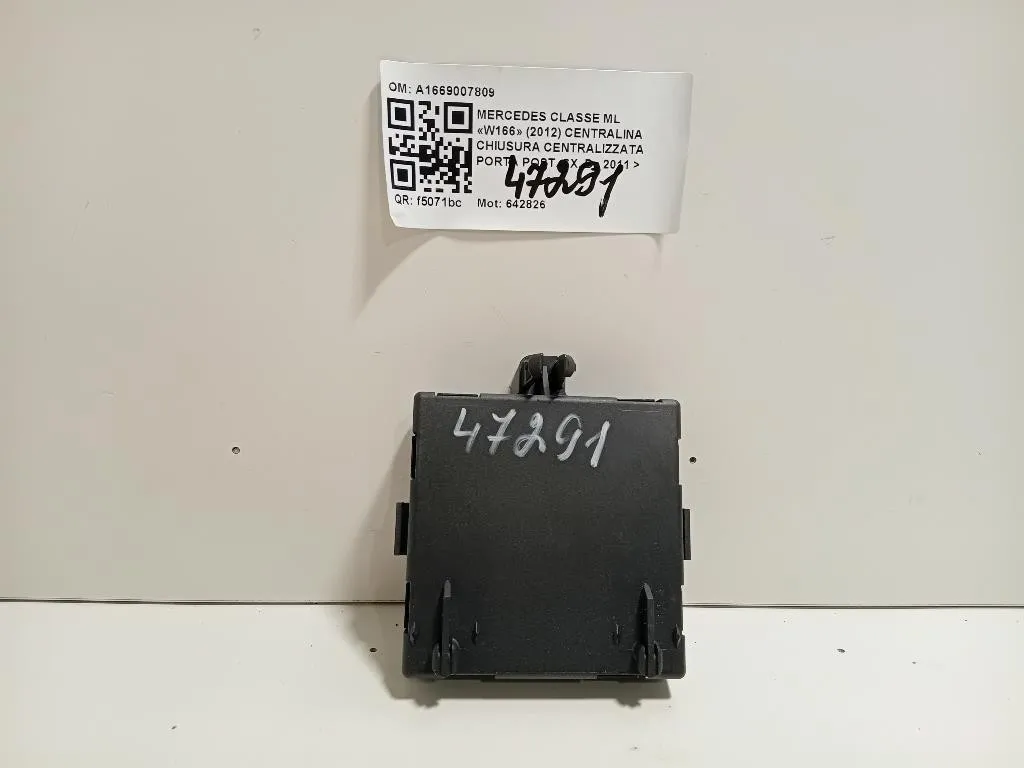 Centralina Chiusura Centralizzata Porta POST SX A1669007809 Mercedes Classe ML W166 2012
