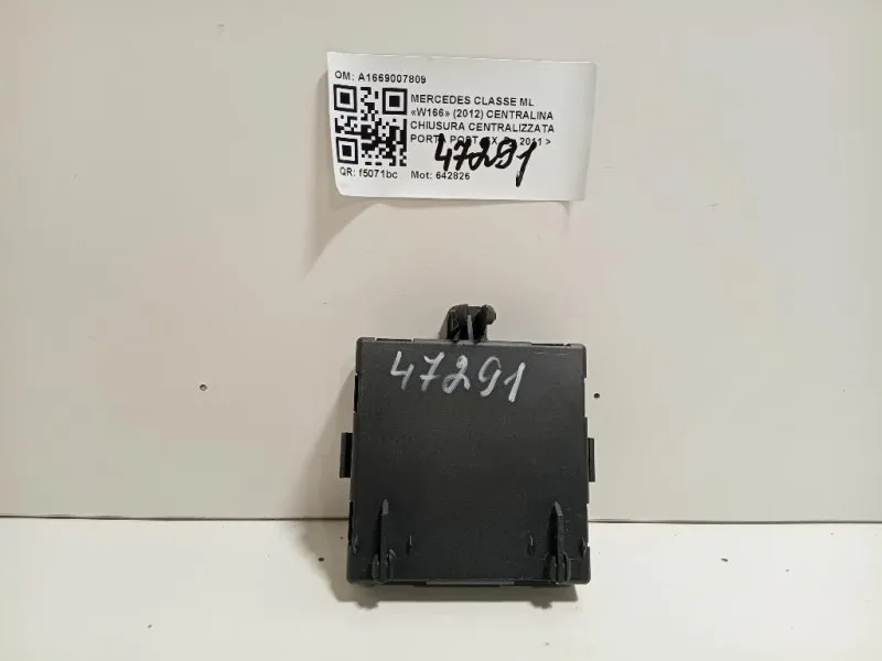 Centralina Chiusura Centralizzata Porta POST SX A1669007809 Mercedes Classe ML W166 2012