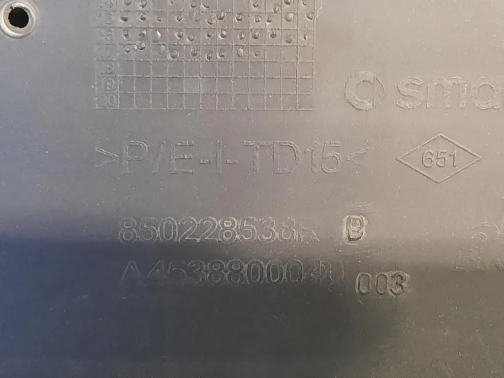 Paraurti POST 850228538R Smart Forfour 453 2015