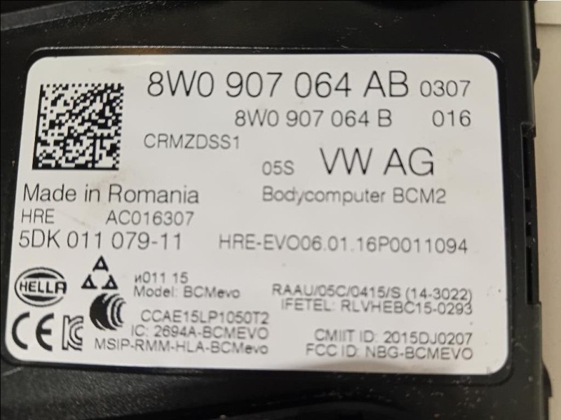 Centralina Comfort 8W0 907 064 AB Audi A4 8K2 2012