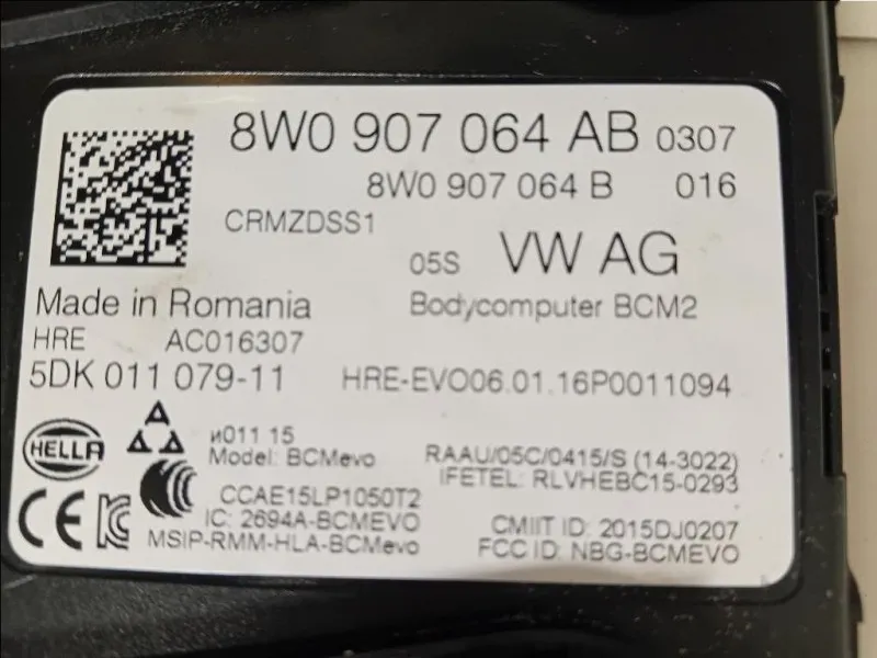 Centralina Comfort 8W0 907 064 AB Audi A4 8K2 2012