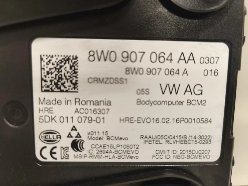 Centralina Comfort 8W0 907 064 AA Audi A4 8W2 2015