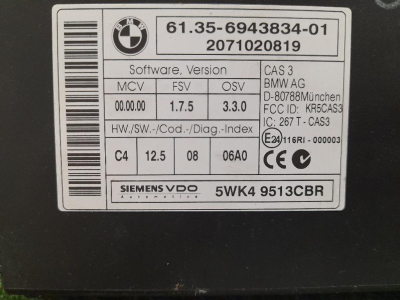 Centralina Comfort 61356943834 Bmw Serie 1 E87 Berlina 2005