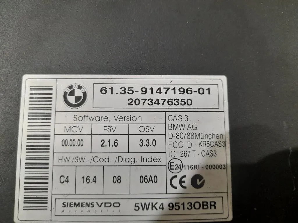 Centralina Comfort 9147196 Bmw Serie 1 E87 Berlina 2005