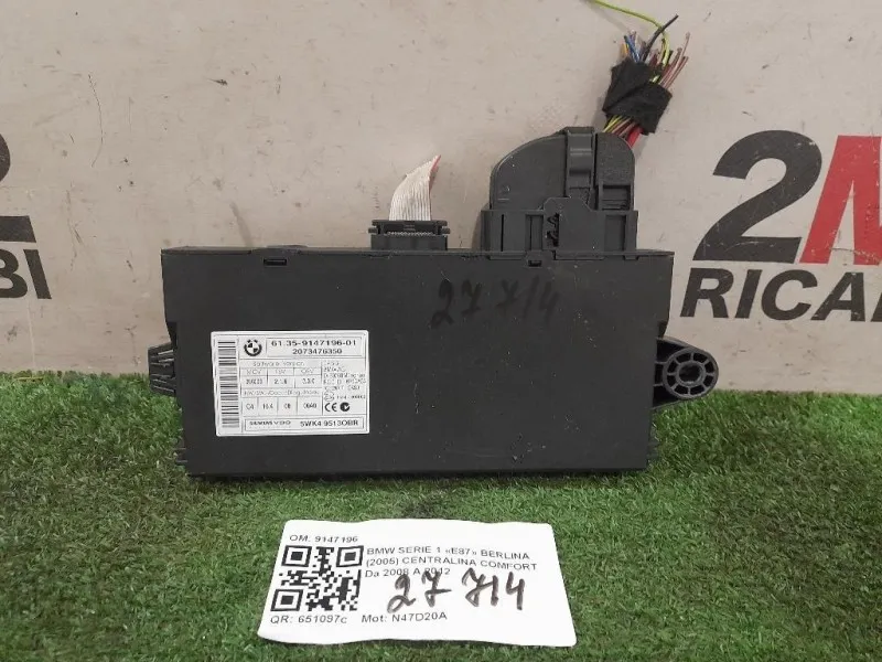 Centralina Comfort 9147196 Bmw Serie 1 E87 Berlina 2005