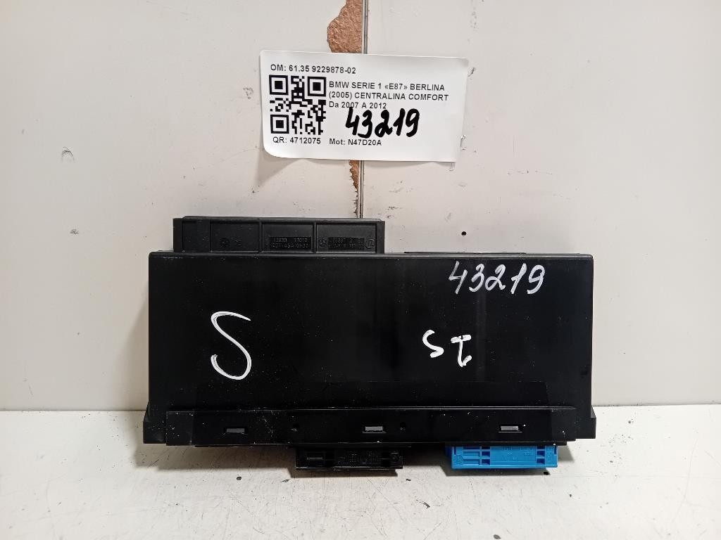 Centralina Comfort 6135 9229878-02 Bmw Serie 1 E87 Berlina 2005