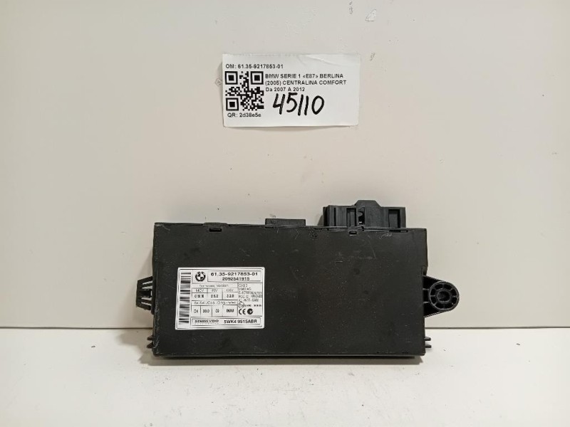 Centralina Comfort 6135-9217853-01 Bmw Serie 1 E87 Berlina 2005