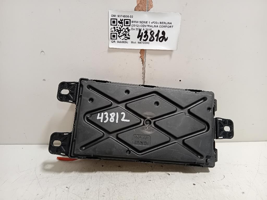 Centralina Comfort 9374506-02 Bmw Serie 1 F20 Berlina 2012
