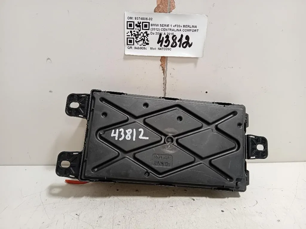 Centralina Comfort 9374506-02 Bmw Serie 1 F20 Berlina 2012