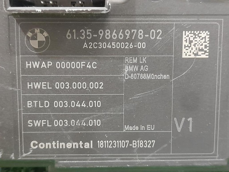 Centralina Comfort 6135-9866978-02 Bmw Serie 1 F20 Berlina 2012