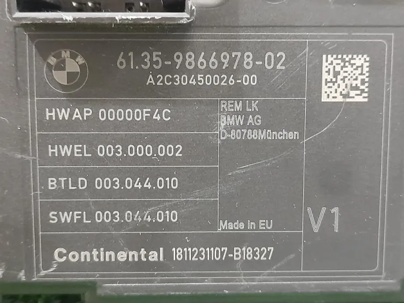 Centralina Comfort 6135-9866978-02 Bmw Serie 1 F20 Berlina 2012