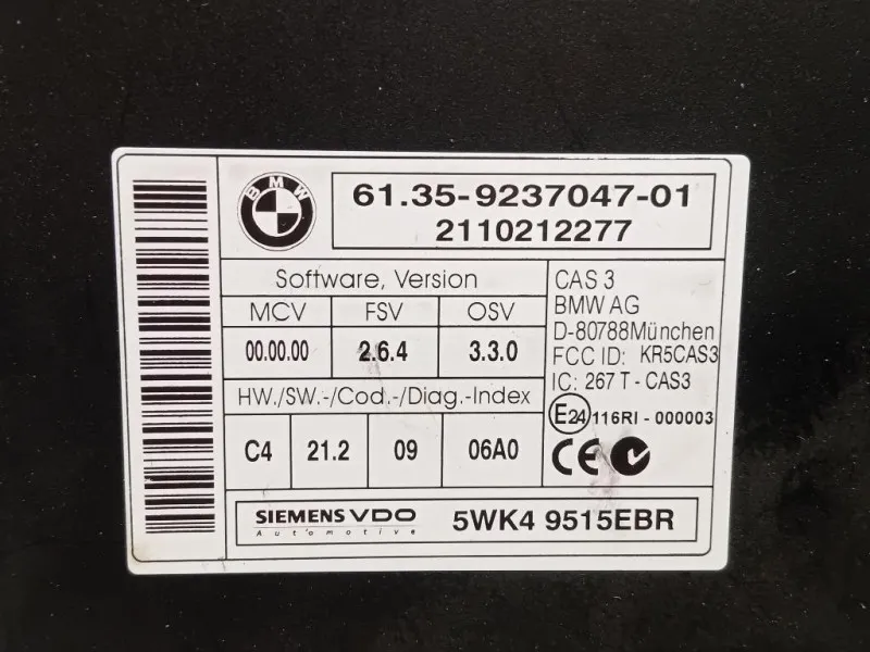Centralina Comfort 6135923704701 Bmw Serie 3 E92 Coupe 2007