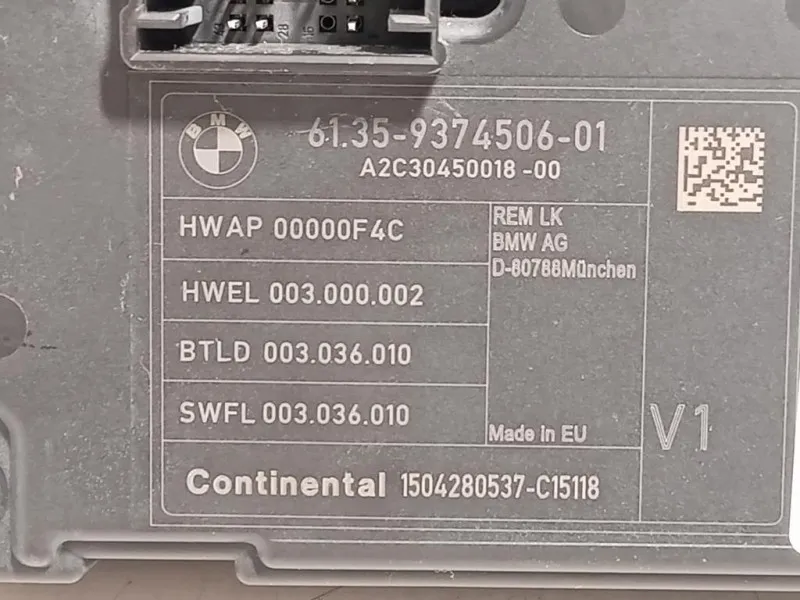 Centralina Comfort 6135937450601 Bmw Serie 3 F30 Berlina 2012