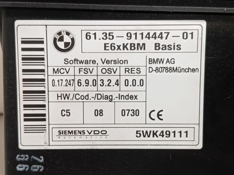 Centralina Comfort 6135911444701 Bmw Serie 5 E60 Berlina 2004