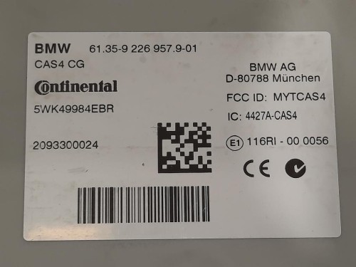 Centralina Comfort 6135-9 226 9579-01 Bmw Serie 5 F07 GT 2010