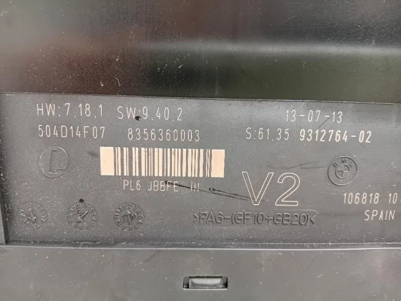 Centralina Comfort 6135 9244392-01 Bmw Serie 5 F10 Berlina 2010