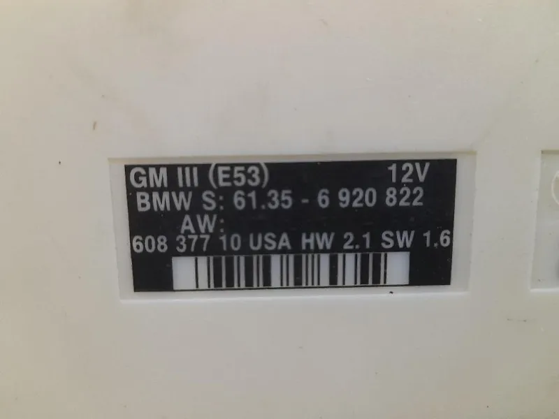 Centralina Comfort 6920822 Bmw X5 E53 2000