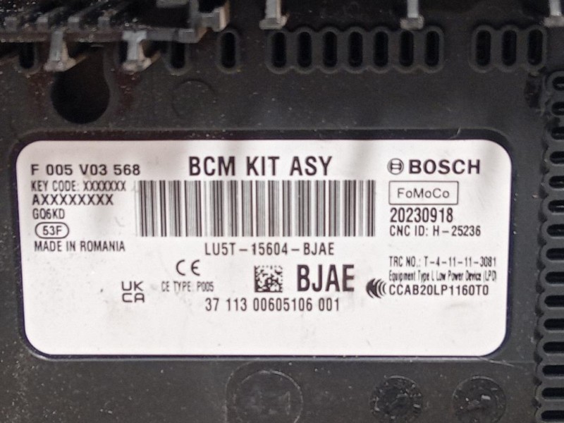 Centralina Comfort MX7A-12B684-MA Ford PUMA II 2024