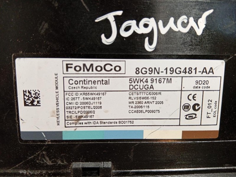 Centralina Comfort 8G9N-19G481-AA Jaguar XF I 2008