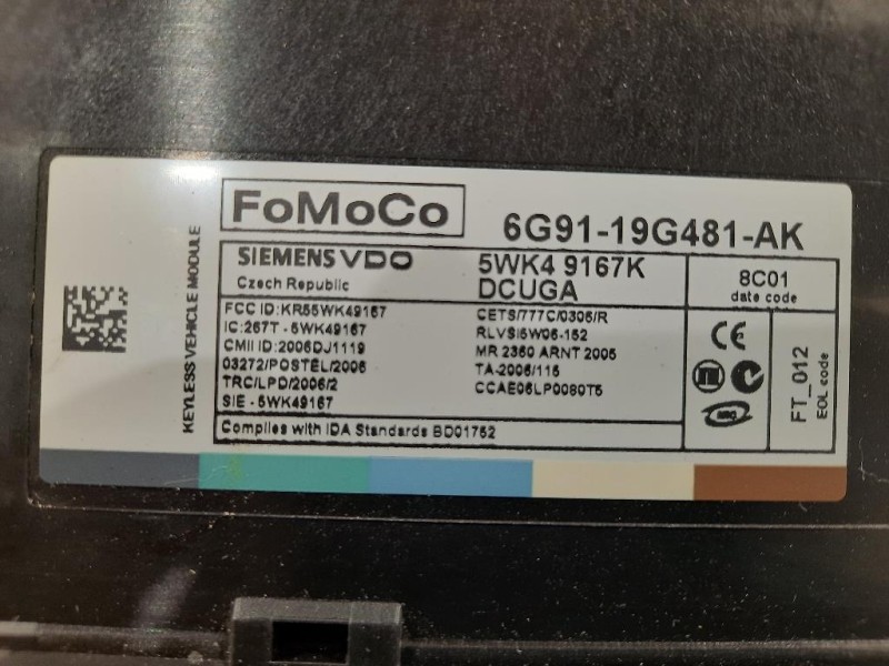 Centralina Comfort 8G9N-19G481-AA Jaguar XF I 2008