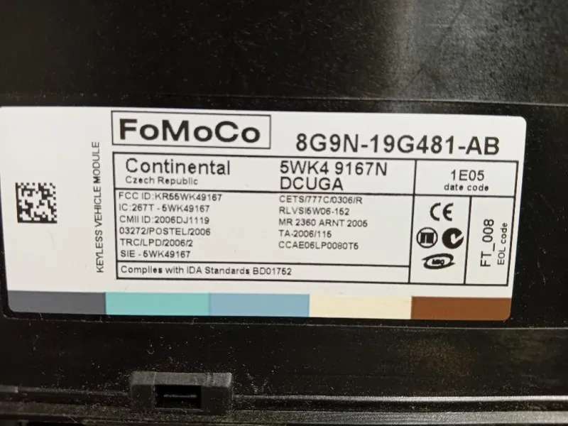 Centralina Comfort 8G9N-19G481-AA Jaguar XF I 2008