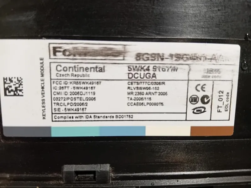 Centralina Comfort 8G9N19G481AA Jaguar XF I 2008