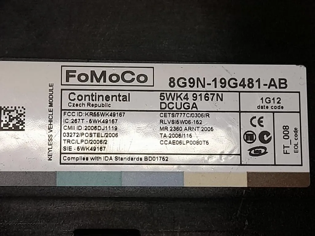 Centralina Comfort 8G9N19G481AB Jaguar XF I 2008