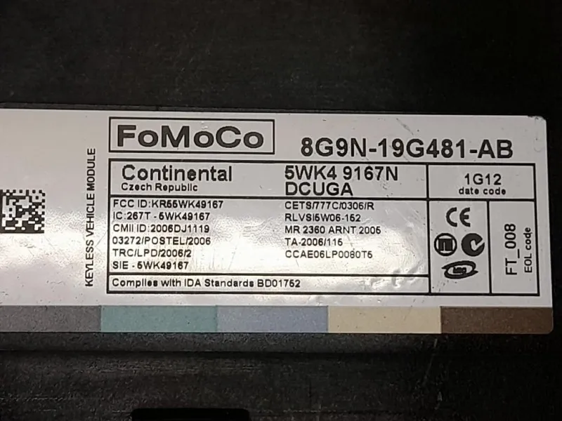 Centralina Comfort 8G9N19G481AB Jaguar XF I 2008