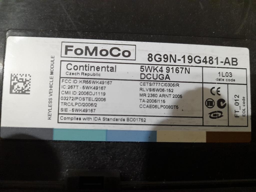 Centralina Comfort 8G9N19G481AB Jaguar XF I 2008