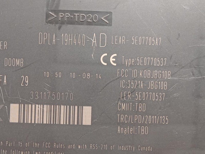 Centralina Comfort DPLA-19H440-AD Land Rover Range Rover Sport II 2009