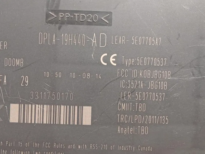 Centralina Comfort DPLA-19H440-AD Land Rover Range Rover Sport II 2009