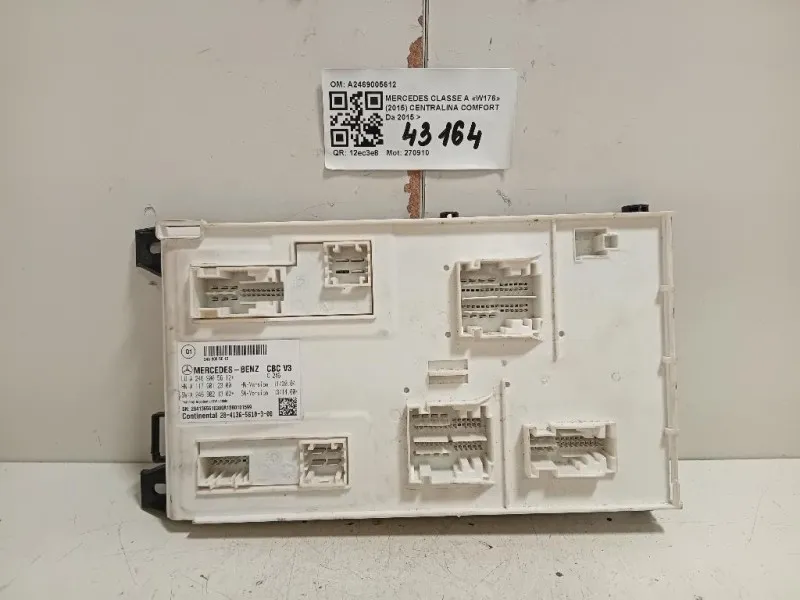 Centralina Comfort A2469005612 Mercedes Classe A W176 2015