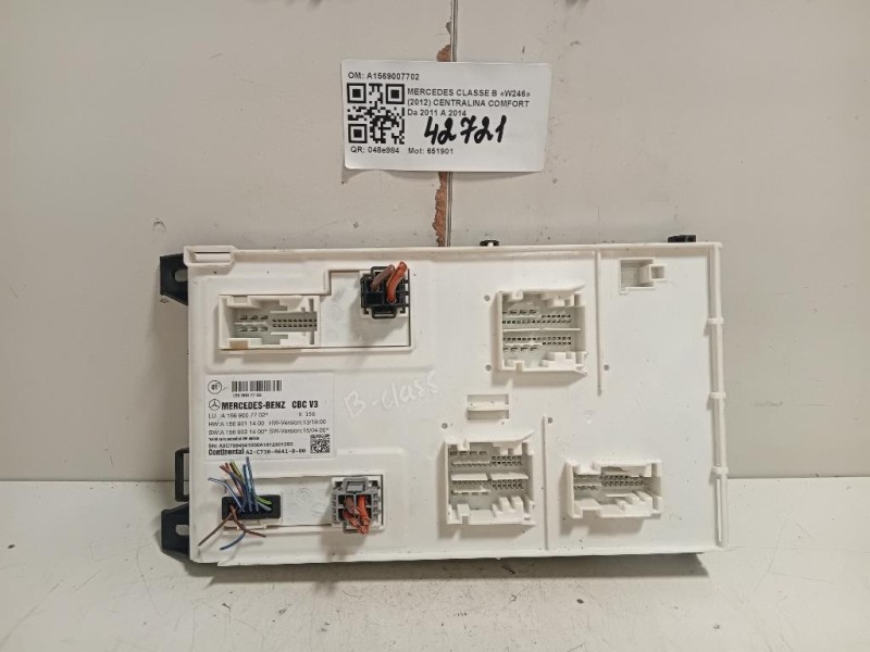 Centralina Comfort A1569007702 Mercedes Classe B W246 2012