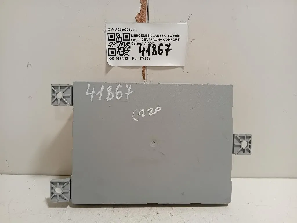 Centralina Comfort A2229006014 Mercedes Classe C W205 2014